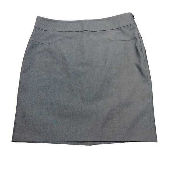 Kenneth Cole  Women's Gray Twill Career Wear Pencil Skirt - Picture 1 of 8